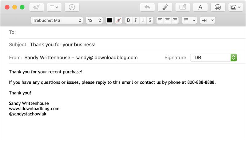 Compose Email Template Mac Mail