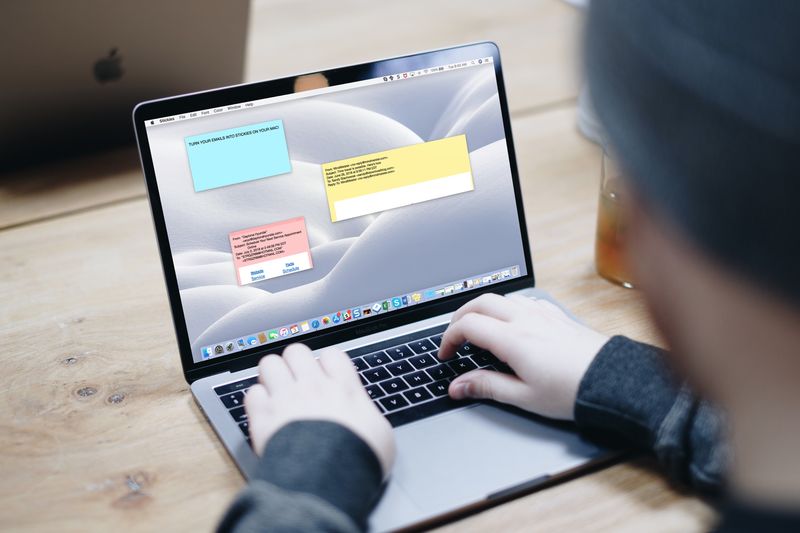 Macbook with Stickies