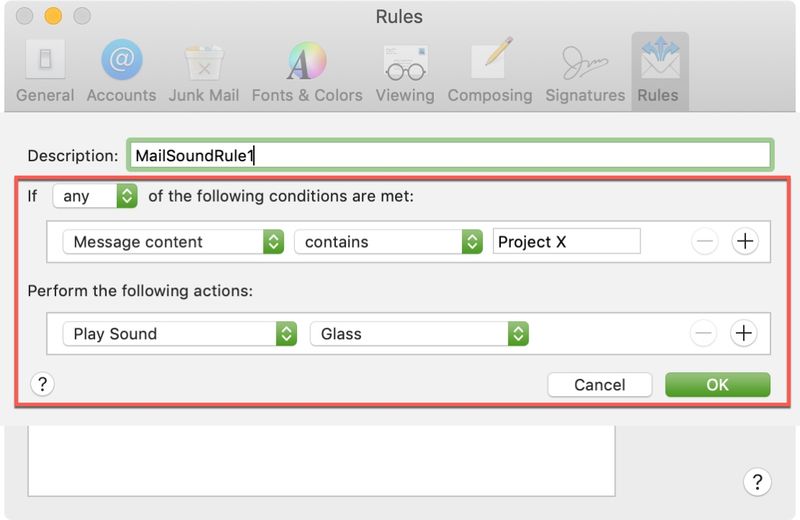 New Condition Mail App Mac Play Sound