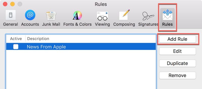 Open Mail Rules