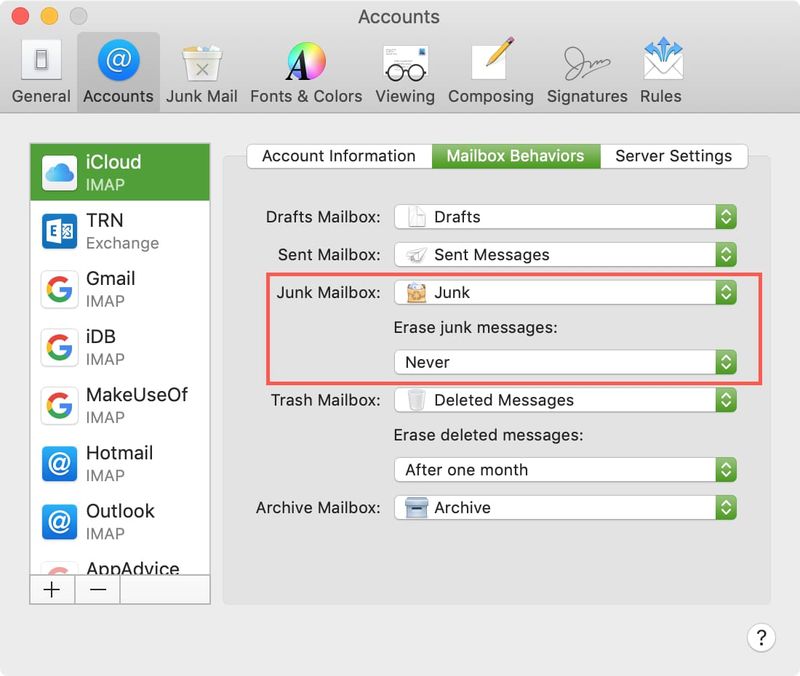 Supprimer les messages indésirables sur Mac Mail