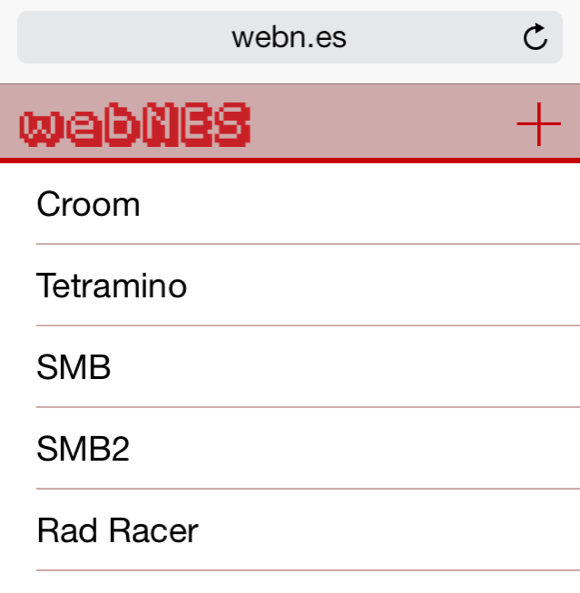 Resized webnes interface