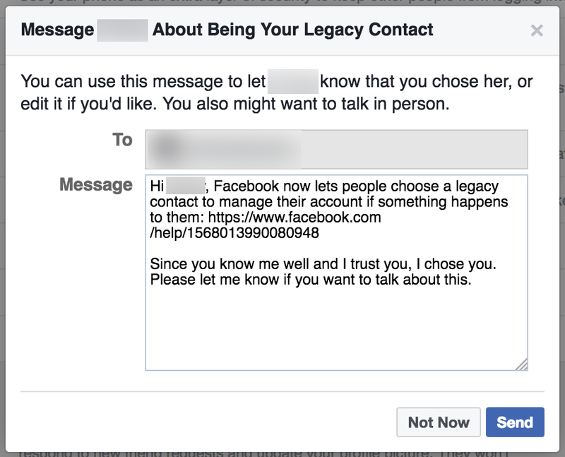 Message de contact hérité