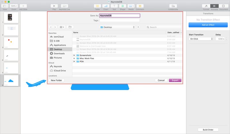 Exporter Keynote en tant que vidéo sur Mac Step2