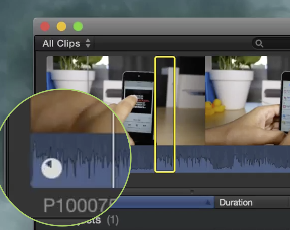 référencement des médias sur la caméra FCP X fixe