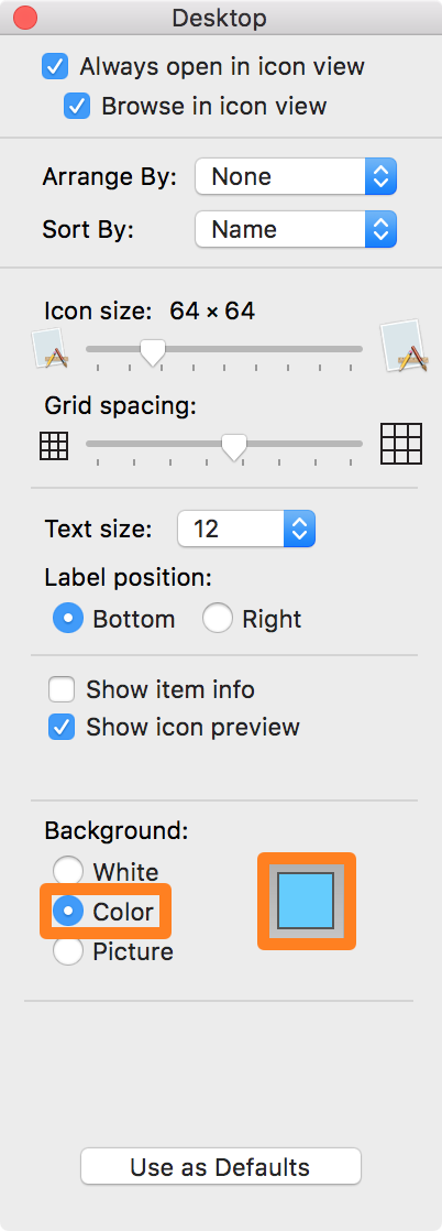 OS X Finder Folder Options 2