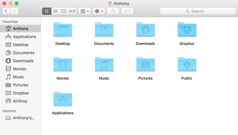 New Finder Window on Mac