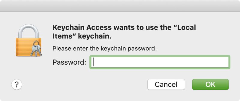 Enter Keychain Password Prompt Mac