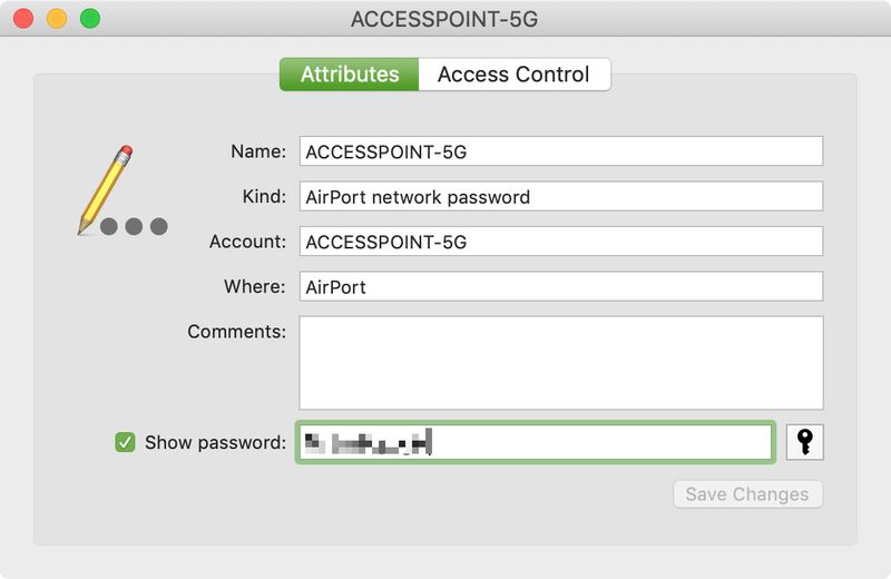View Password for Network on Mac