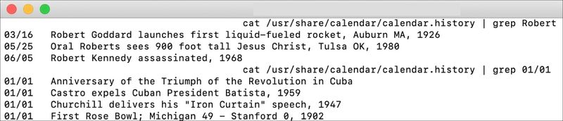 Historique des commandes du terminal amusant