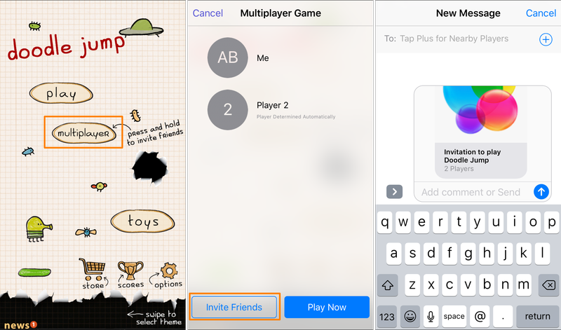 Centre de jeu multijoueur iOS 10