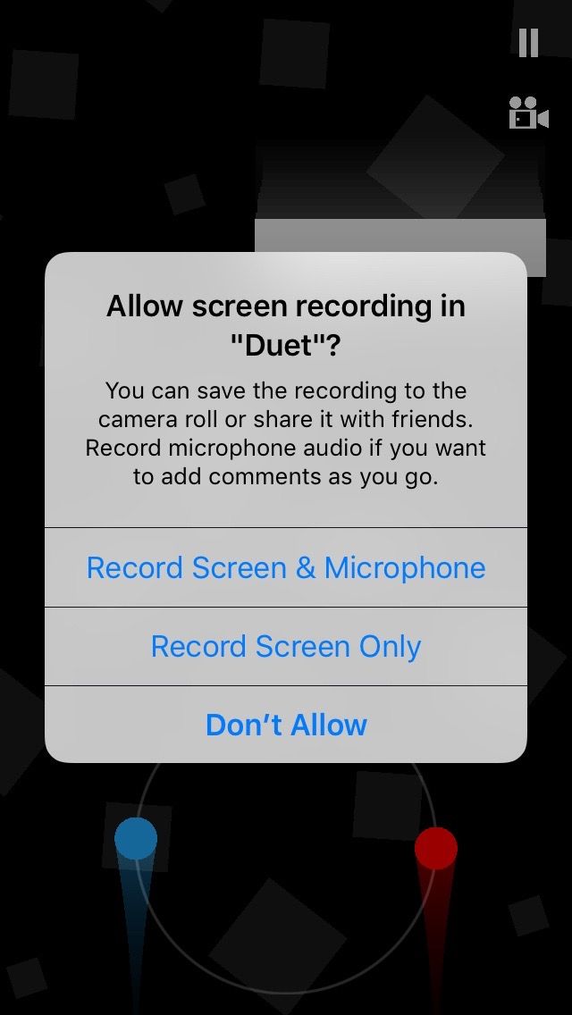 ReplayKit PopUp