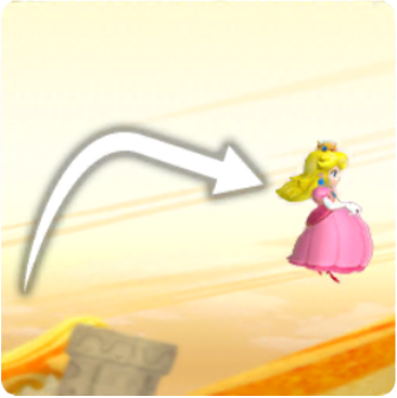 Saut flottant Mario Peach