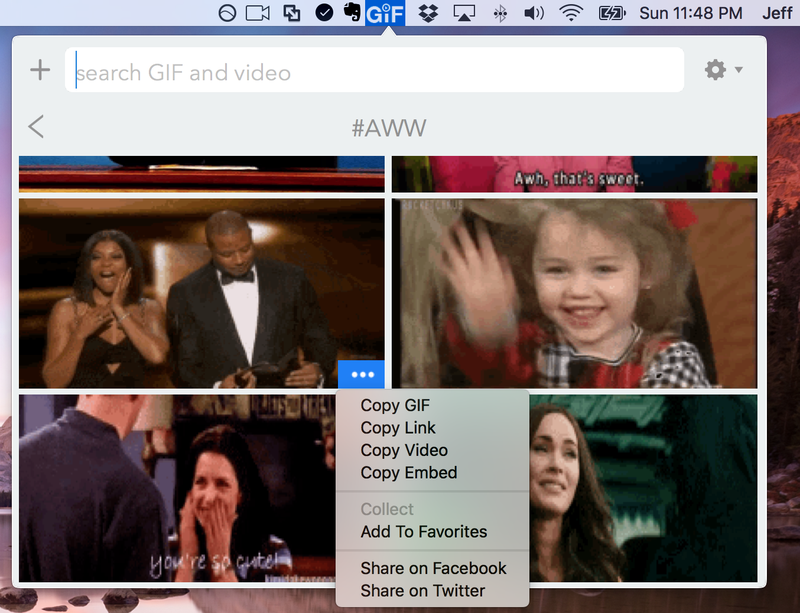 GIF Keyboard Additional Options
