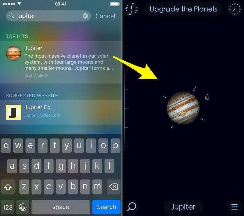 iOS 9 Safari App Universal Search