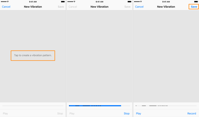 Créer des vibrations personnalisées sur iPhone
