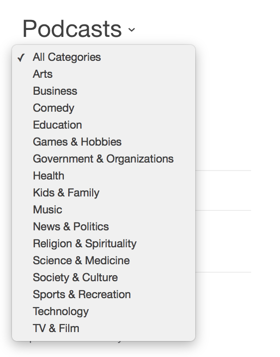 Podcast Genres