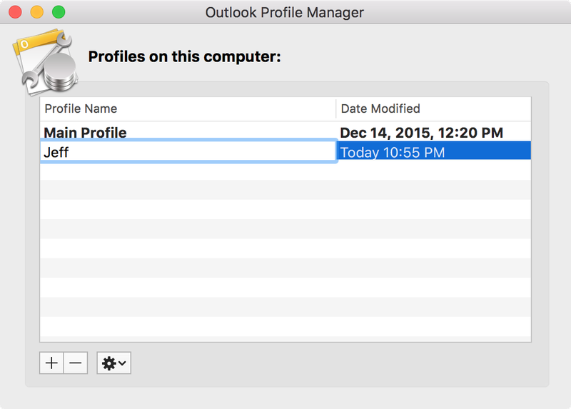 Add New Profile Outlook