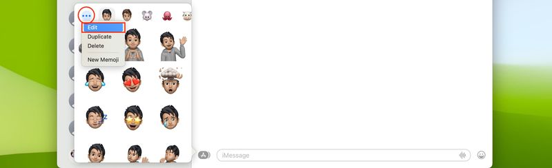 Modifier les mémojis sur Mac