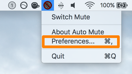 Auto Mute Preferences