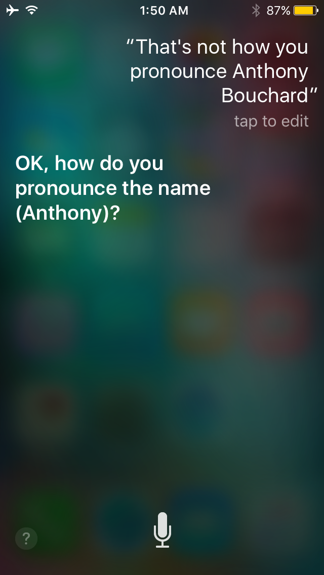 Siri name pronunciation 1