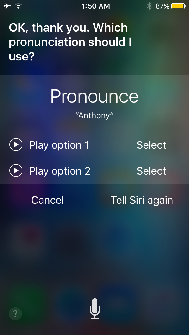 Siri name pronunciation 2