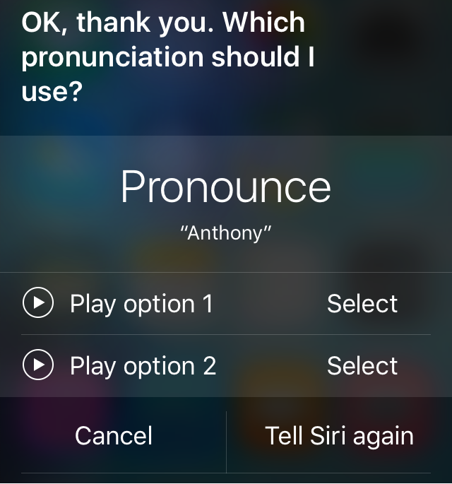 Siri Pronounces My Name Wrong