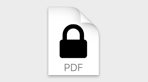 Icône PDF verrouillé