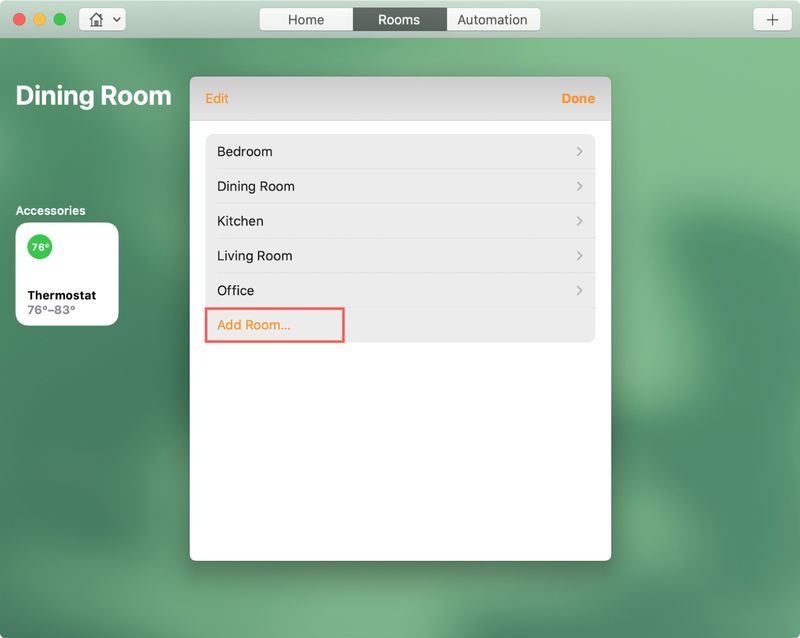 Home Mac Add Room