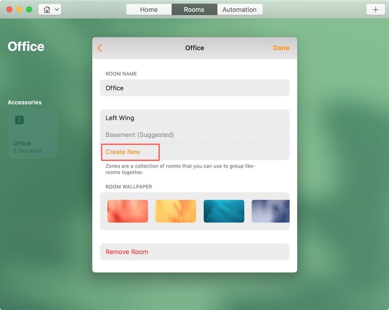 Home Mac Add Zone