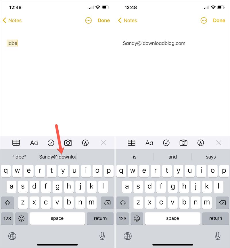 Use a Text Replacement in Notes on iPhone