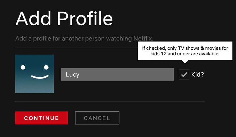 Netflix Ajouter le profil Web des enfants