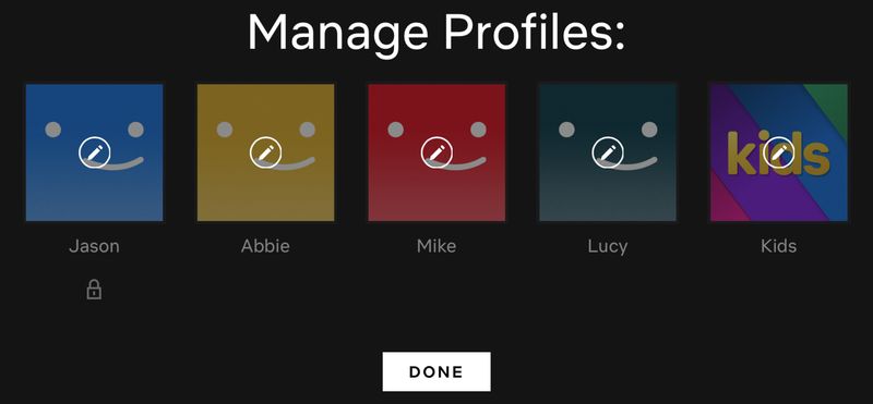 Netflix Gérer les profils Web