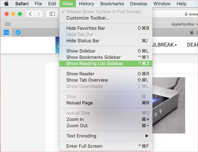 Accéder à la liste de lecture Safari hors ligne Mac