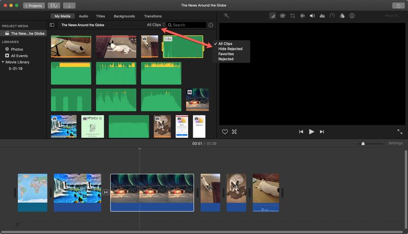 iMovie Rated Clips Mac
