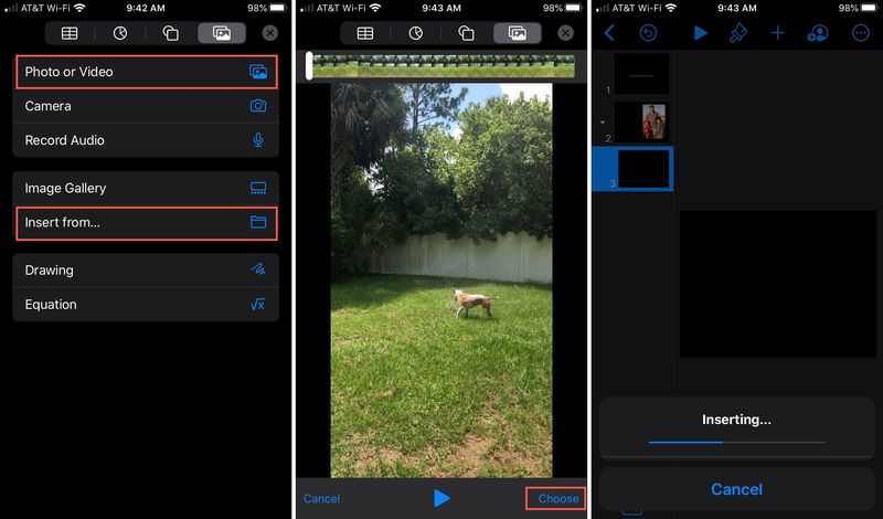 Insérer la vidéo Keynote iPhone