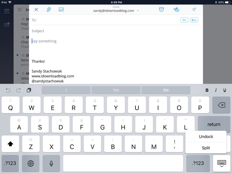 Détacher ou diviser le clavier de l