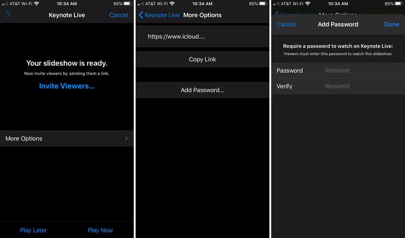Keynote Live Password iPhone