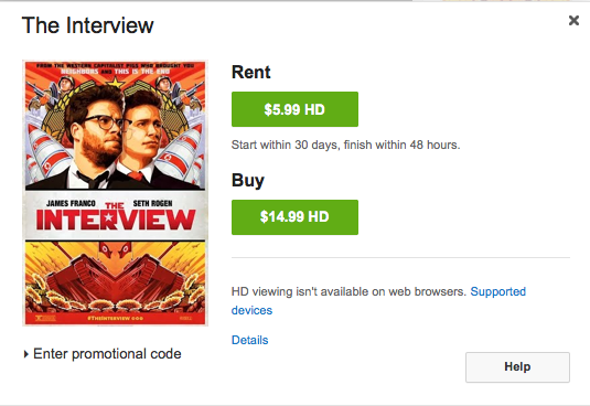 The Interview rent