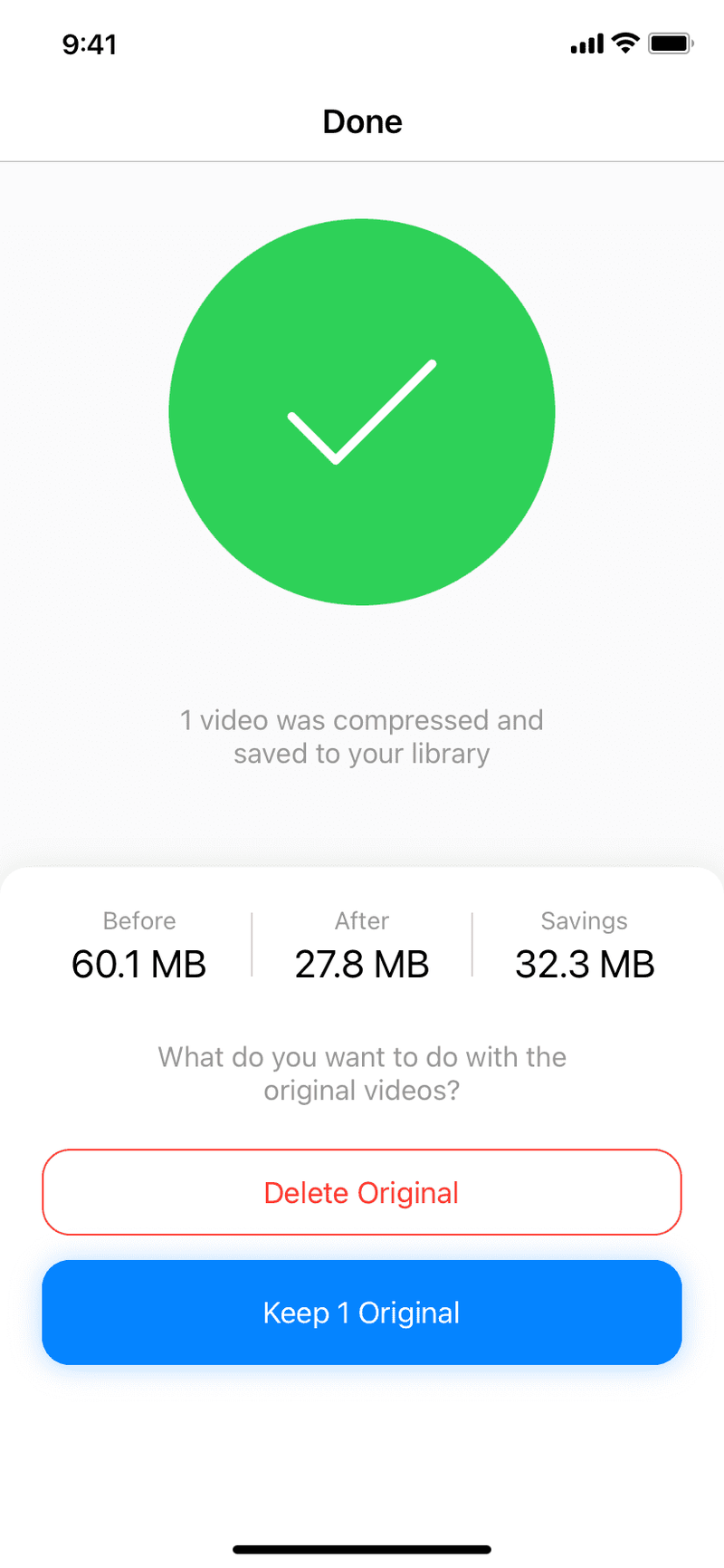 Vidéo compressée sur iPhone