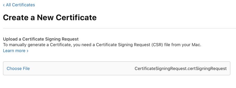 Upload a Certificate Signing Request