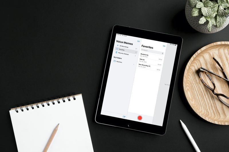 Favorites List Voice Memos iPad