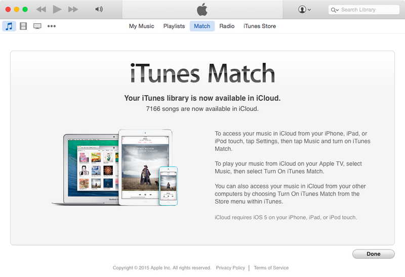 Bibliothèque iTunes Match disponible sur iCloud