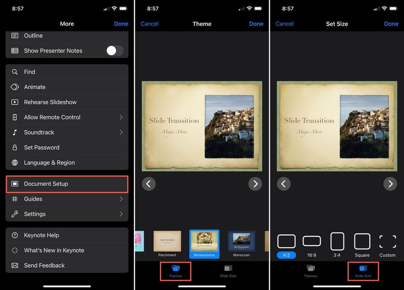 Change a Keynote Theme on iPhone