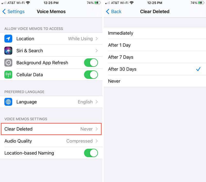 Clear Deleted Voice Memos on iPhone