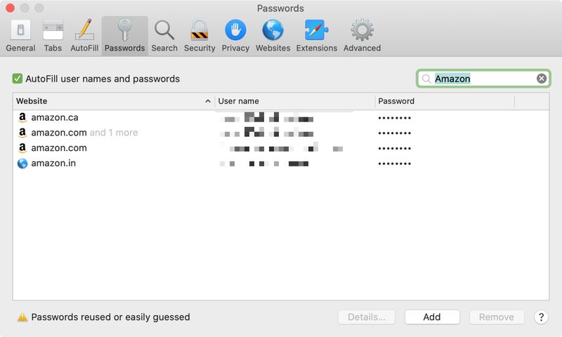 Amazon Passwords Mac
