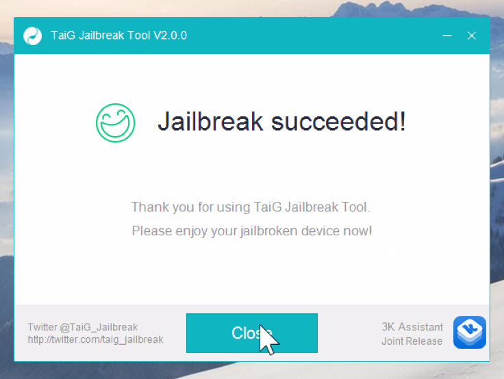 Jailbreak TaiG 2.0.0 succeeded