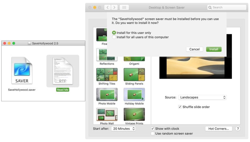 Installer Save Hollywood Options Mac