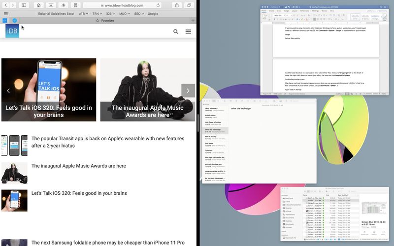Entrez Split View sur Mac