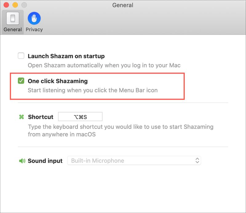 One click Shazaming on Mac
